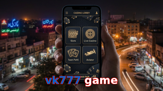 Main screen of Vk777 Game app page for PK players